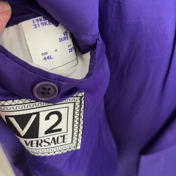 VERSACE V2 Purple Blazer Sz 44L - Picture 6 of 11